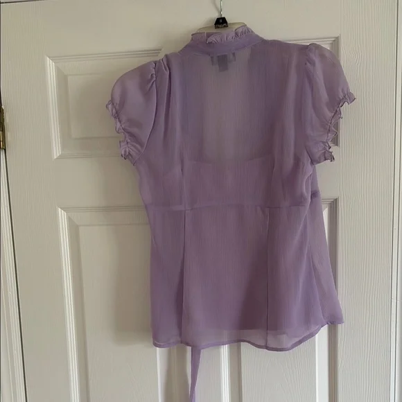 Lavender Ruffled Women's Top - Picture 2 of 5